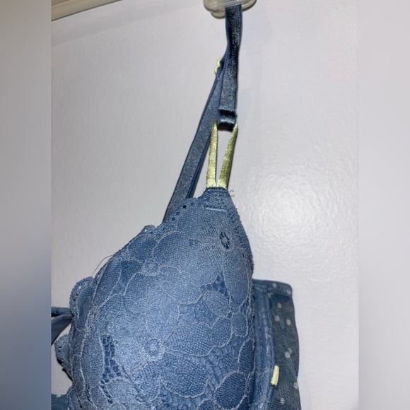 Victoria's Secret Demi polkadot Lace Bra in Blue 36B - Picture 3 of 9